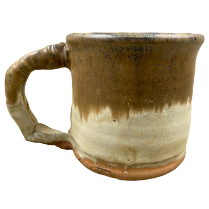 Hidden Surprise Dinosaur Vintage Hand Thrown Drip Glaze Signed Pottery Mug