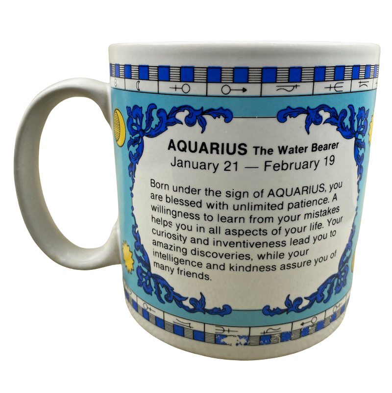 AQUARIUS The Water Bearer Astrology Zodiac Mug Russ