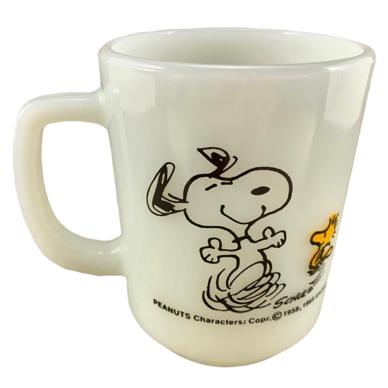 Fire King Snoopy Woodstock At Times Life Is Pure Joy Mug Anchor Hocking