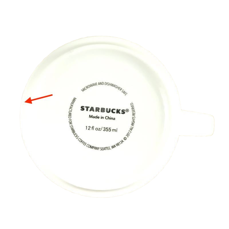 Etched Siren We Proudly Serve White 12oz Mug Starbucks