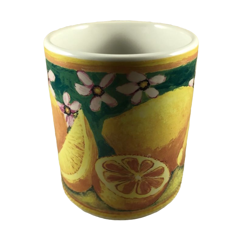 Lemons And Pink Flowers Mug GGI