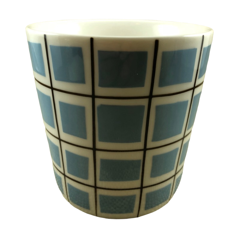 Blue Squares In Black Grid Mug Starbucks