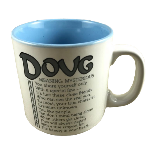 DOUG Poetry Name Light Blue Interior Mug Papel
