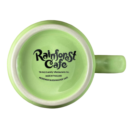 Rainforest Cafe 3D Embossed Jungle Animals Green Mug Landry's Restaurants