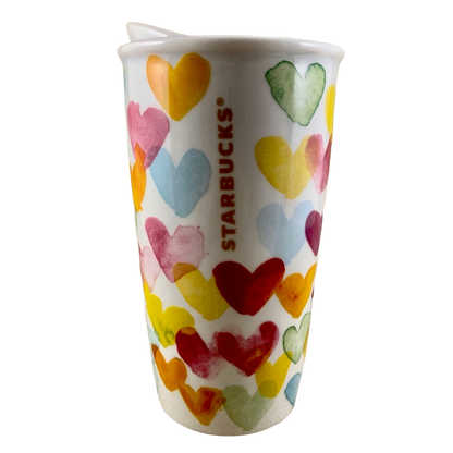 Dot Collection Watercolor Hearts 10oz Tumbler Starbucks