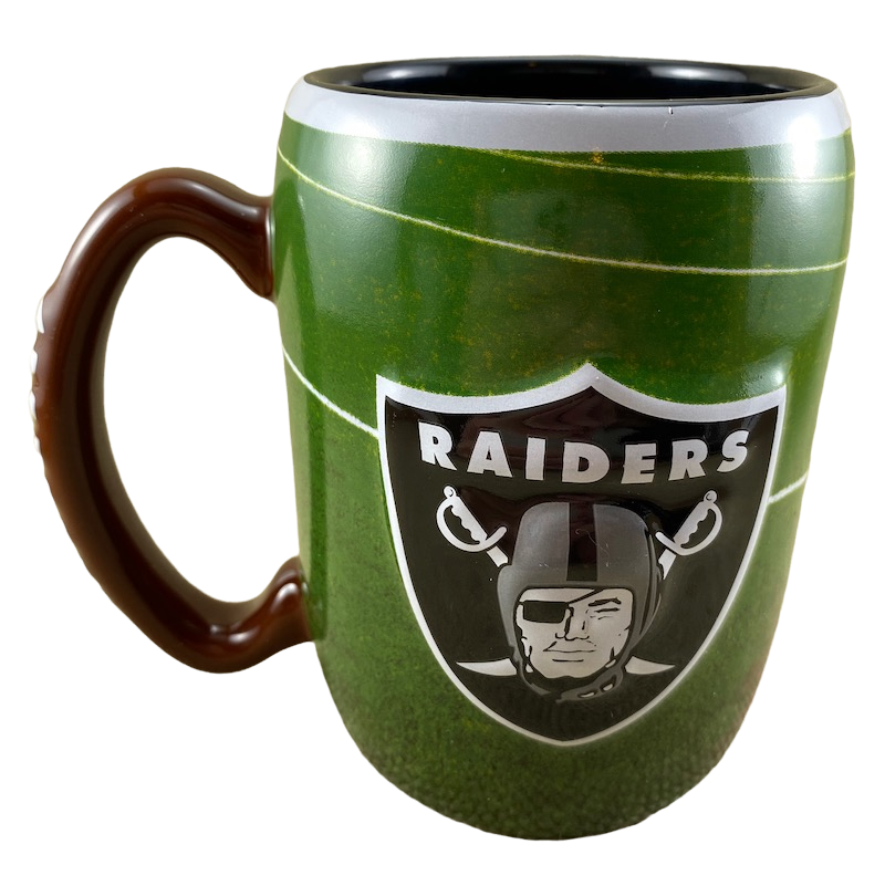 Raiders Embossed Logo 3D Figural Football Mug