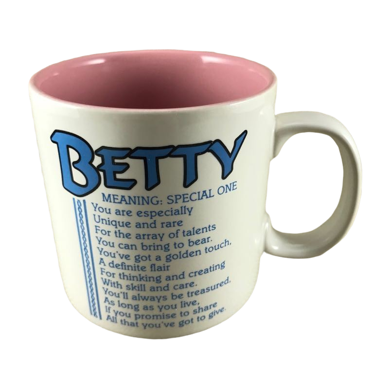 BETTY Poetry Name Mug Pink Interior Papel