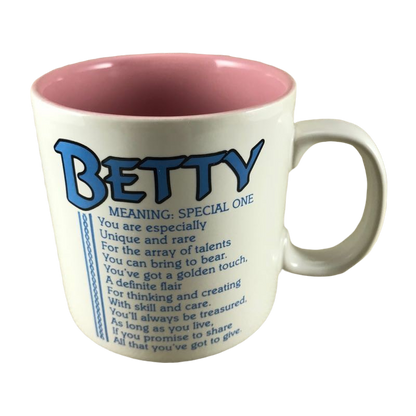 BETTY Poetry Name Mug Pink Interior Papel