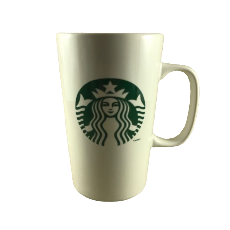 Glossy Surface Green Siren Tall White 16oz Mug Starbucks