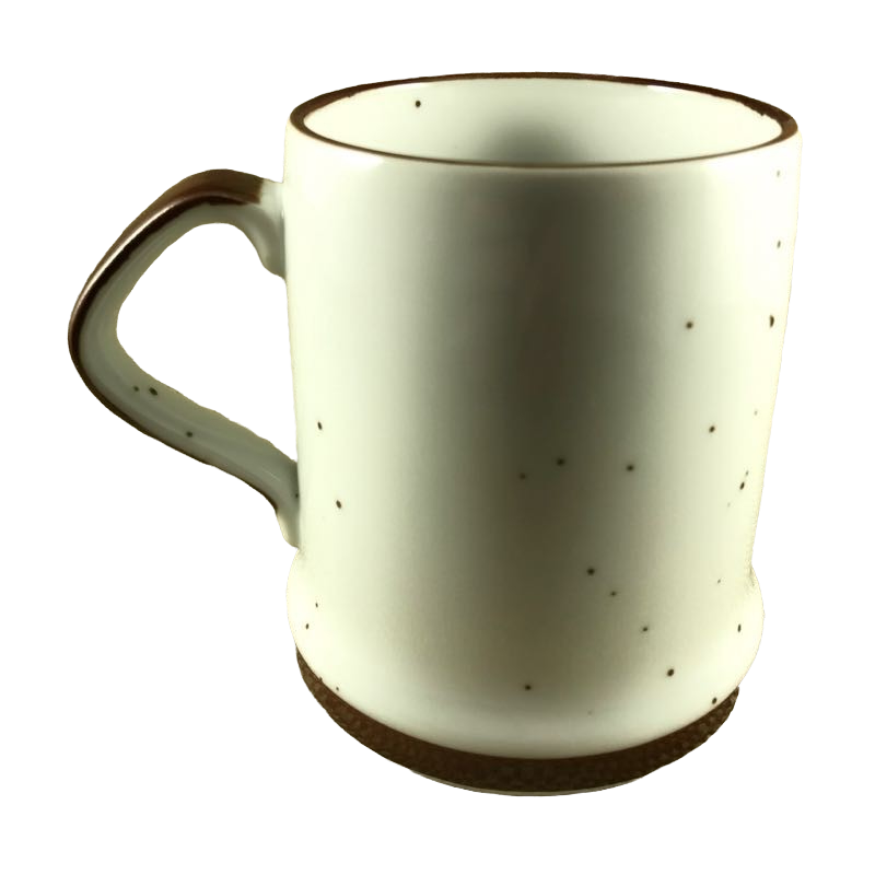 Speckled Geese With Brown Handle, Rim, And Bottom Band Mug
