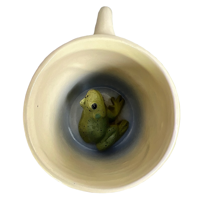 Hidden Surprise Frog Mug Spademan Pottery