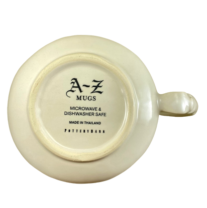 A-Z Letter "K" Monogram Initial Mug Pottery Barn