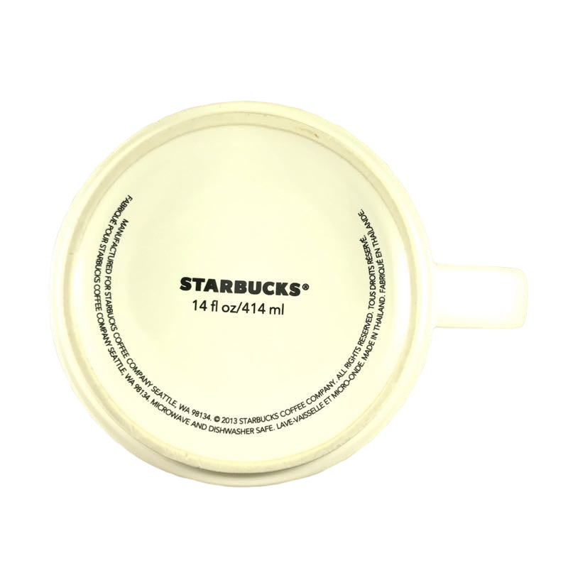 Etched Logo Stackable Cream 14oz Mug 2013 Starbucks