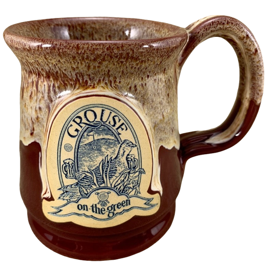Grouse On The Green Drip Glaze Pottery Mug