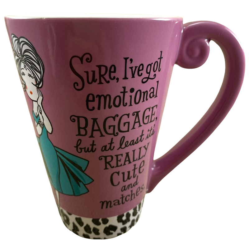 Sure I've Got Emotional Baggage But At Least It's Really Cute And Matches Mug Hallmark NEW
