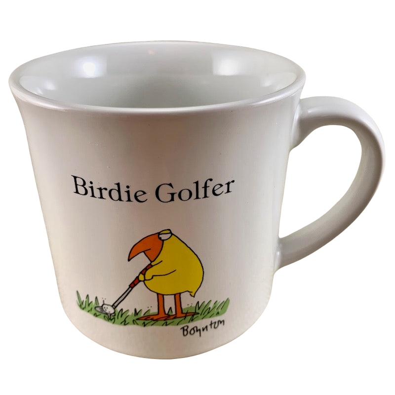 Birdie Golfer Sandra Boynton Mug Recycled Paper Products
