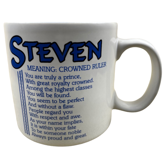 STEVEN Poetry Name Blue Interior Mug Papel