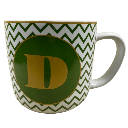 Green Chevron Pattern Letter "D" Monogram Initial Mug Target