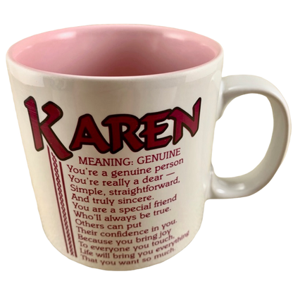 KAREN Poetry Name Pink Interior Mug Papel