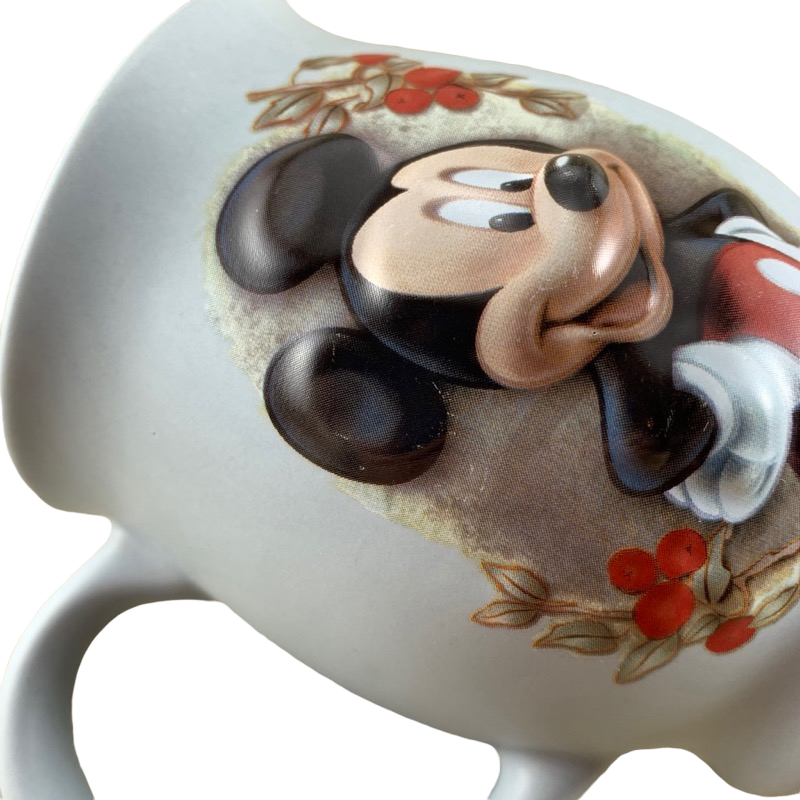 Mickey Mouse Sitting On Handle Embossed Mug Disney Store