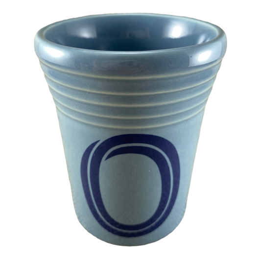 Fiesta Number 0 Juice Tumbler Handleless Blue Mug Homer Laughlin China