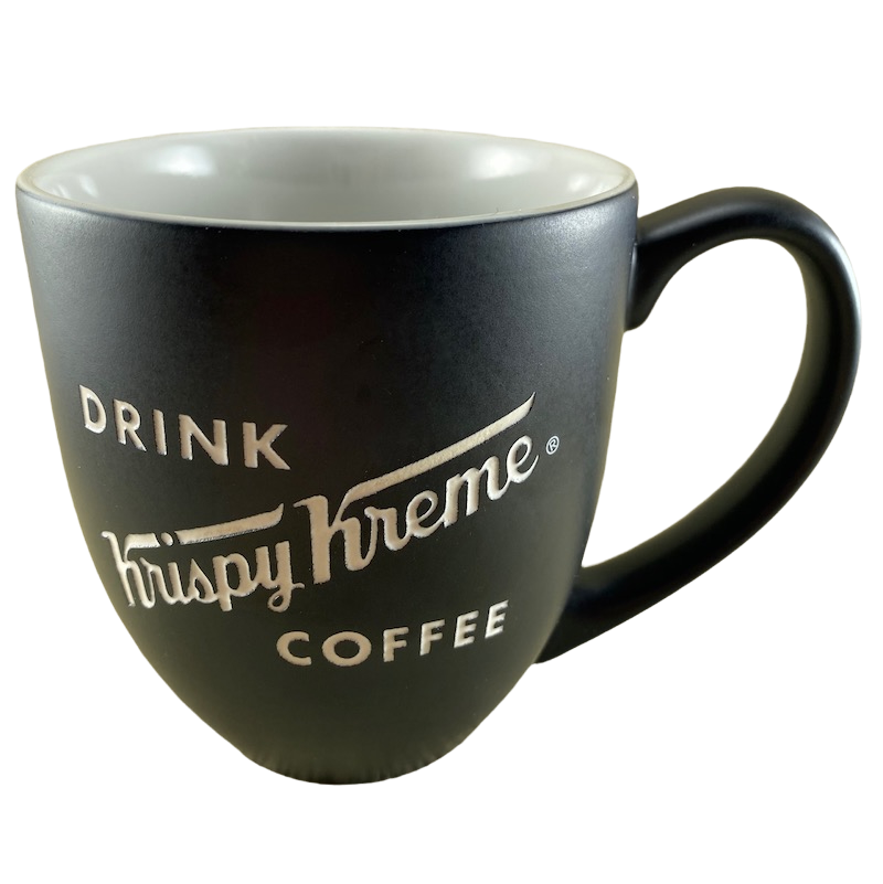 Drink Krispy Kreme Coffee Eteched Black Mug