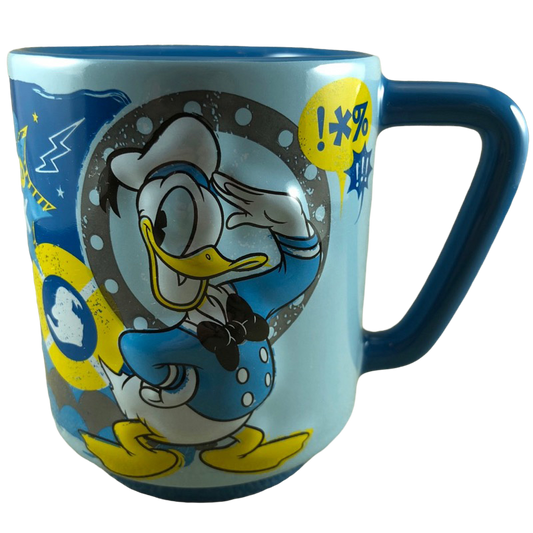 Happy And Angry Donald Duck Embossed Mug Disney Store