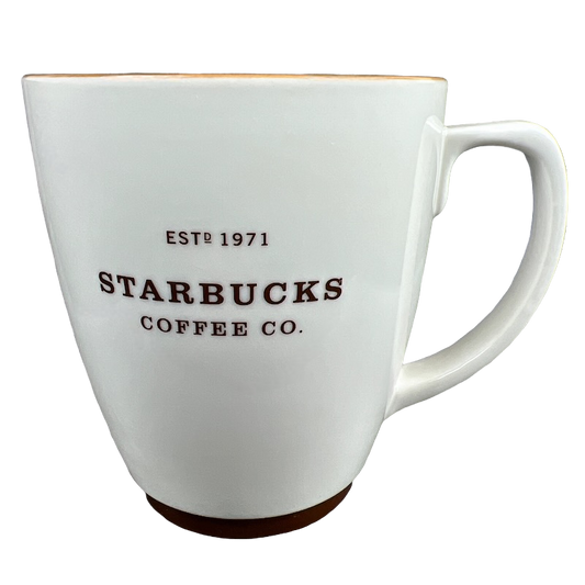 Starbucks Coffee Co. ESTD 1971 With Brown Trim Abbey 18oz 2006 Mug
