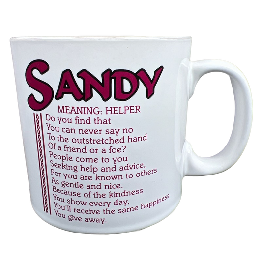 SANDY Poetry Name Taupe Interior Mug Papel