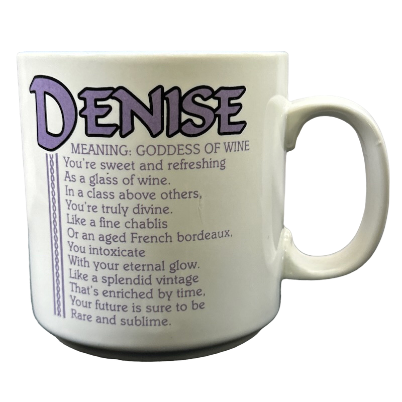 DENISE Poetry Name Purple Interior Mug Papel