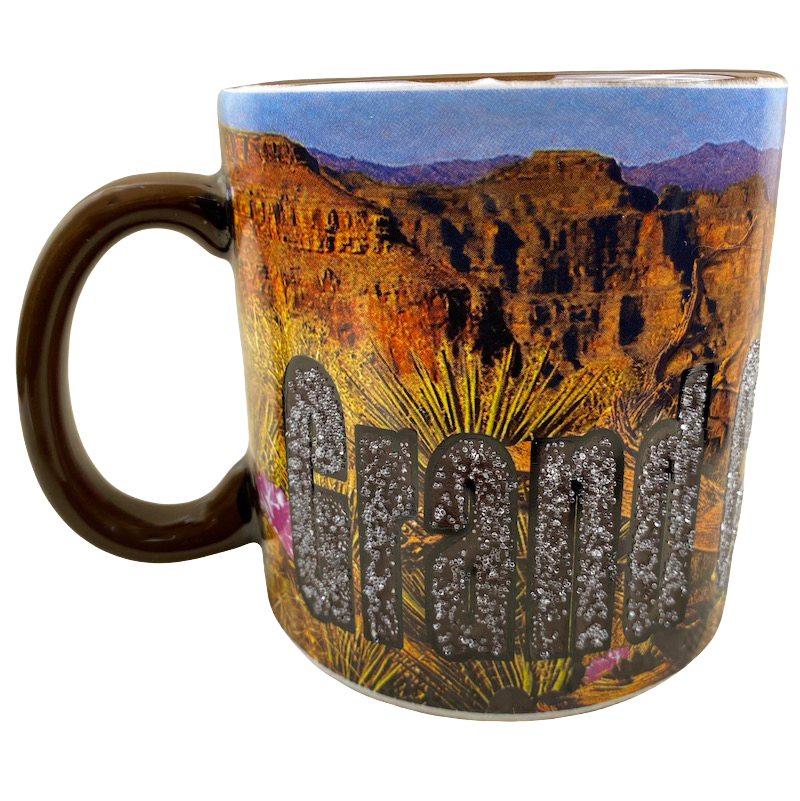 Grand Canyon West National Park Glitter Font Large Mug
