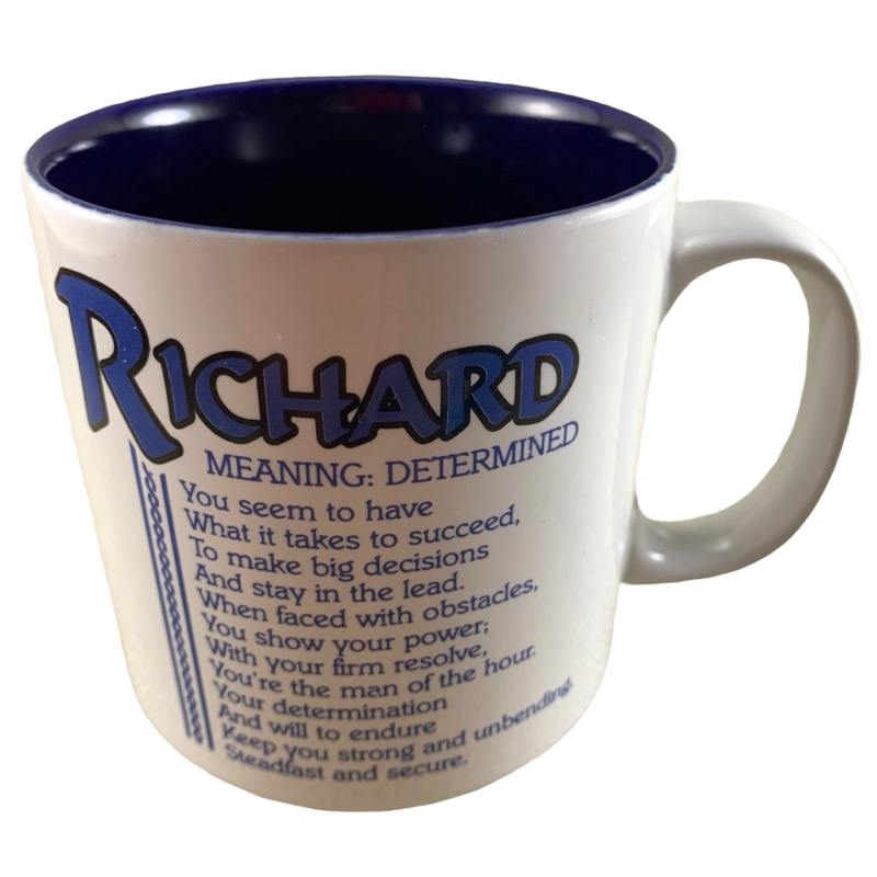 RICHARD Poetry Name Blue Interior Mug Papel