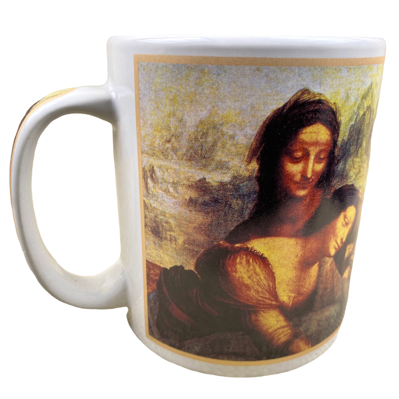 Leonardo Da Vinci Mona Lisa & The Virgin and Child with Saint Anne Mug Cafe Arts