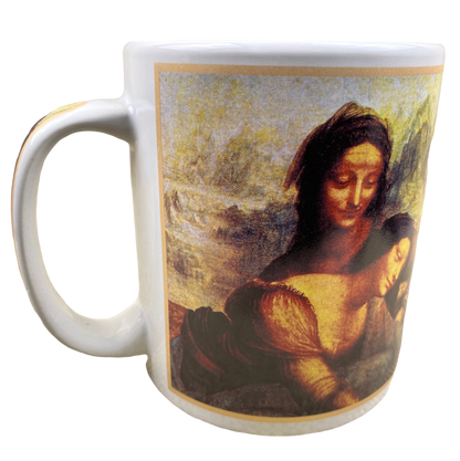Leonardo Da Vinci Mona Lisa & The Virgin and Child with Saint Anne Mug Cafe Arts