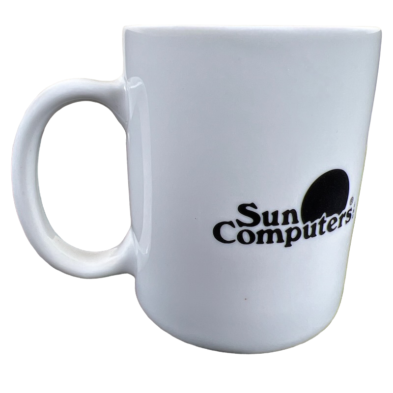 Apple Computers Red Logo Sun Computers Mug