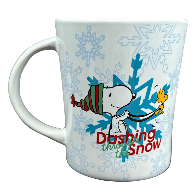 Peanuts Snoopy & Woodstock Dashing Through The Snow Mug Gibson
