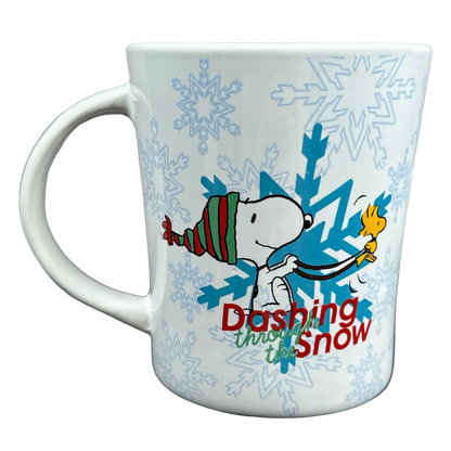 Peanuts Snoopy & Woodstock Dashing Through The Snow Mug Gibson