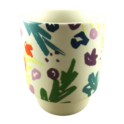 Abstract Floral Pattern Stackable 12oz Mug Starbucks