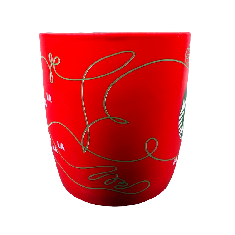 Siren Logo Swirl Design Fa La La La La Red 12oz Mug 2020 Starbucks