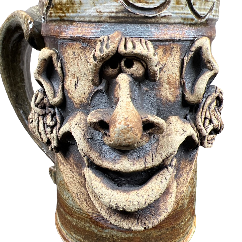 Ugly Face Pottery Detailed 3D Face Long Nose Mug