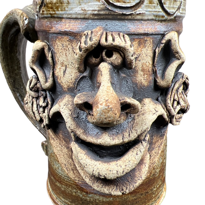 Ugly Face Pottery Detailed 3D Face Long Nose Mug