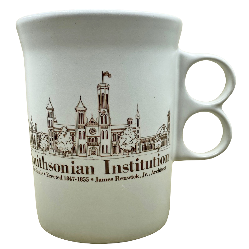 Smithsonian Institution The Castle Dual Trigger Handle Mug Bennington Pottery
