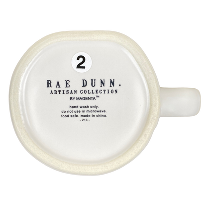 Rae Dunn Artisan Collection VIRGO Astrology Zodiac Mug Cream Inside Magenta NEW