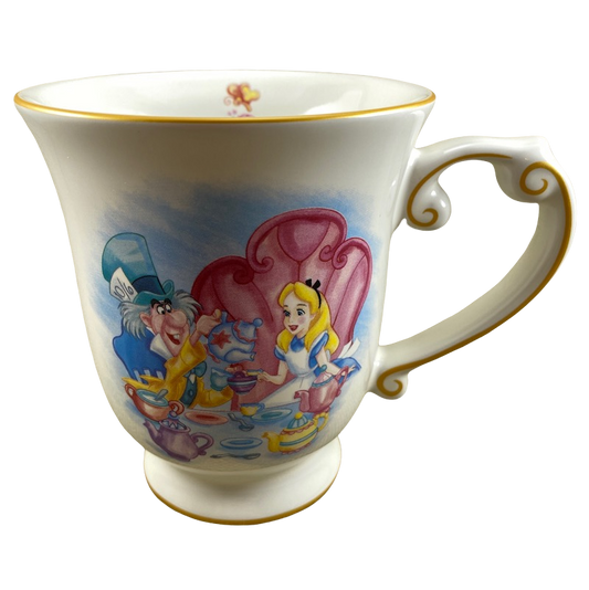 Alice In Wonderland Mad Hatter Tea Party Pedestal Disney Parks Mug Disney