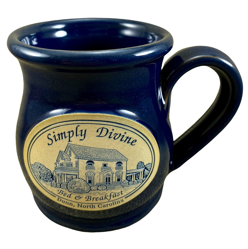 Simply Divine Bed & Breakfast Dunn North Carolina Pottery Mug Deneen Pottery
