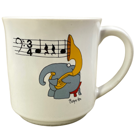 Elephant Playing A Musical Instrument With Music Notes Sandra Boynton Mug Recycled Paper Products