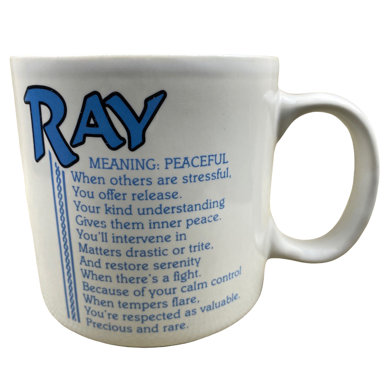 RAY Poetry Name Blue Interior Mug Papel