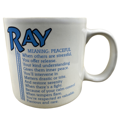 RAY Poetry Name Blue Interior Mug Papel