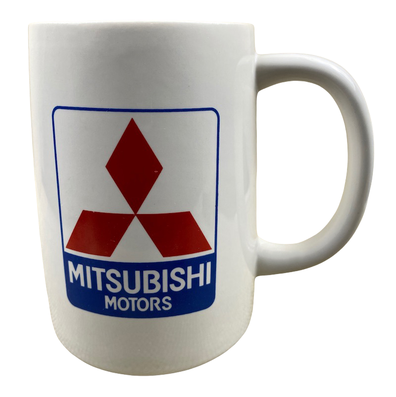 Mitsubishi Motors Logo & Vintage Vehicle Names Mug