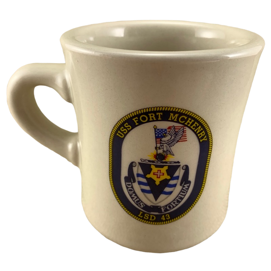 USS Fort McHenry LSD 43 Diner Mug Armed Forces China Co.